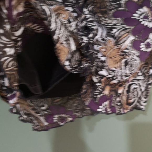 Sexy Floral Corset Style Frilly Hook Closure Sleeveless Fashion Top Ricki's Sz M - Picture 8 of 9